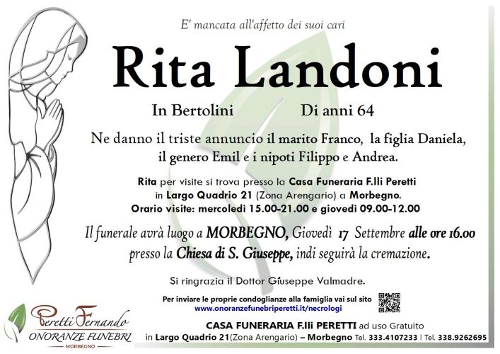 Rita Landoni necrologio