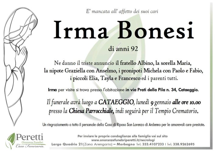 giuseppina pasina necrologio