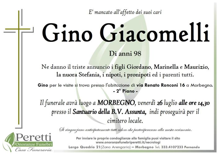 giuseppina pasina necrologio