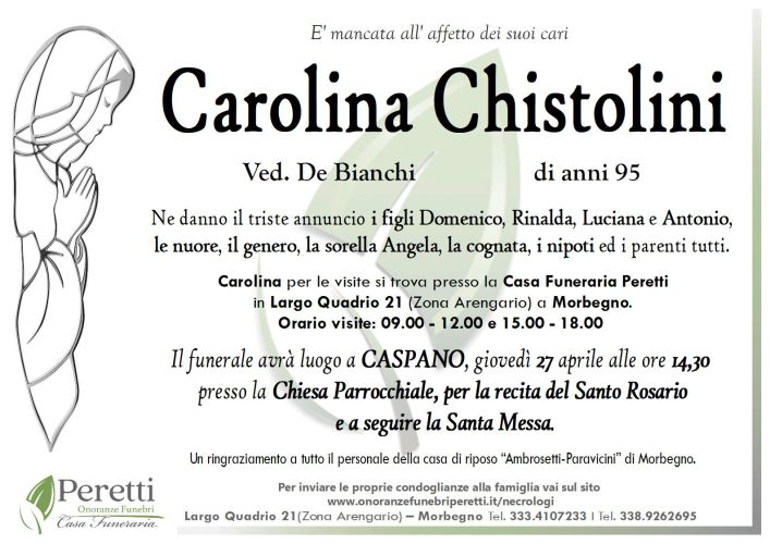 giuseppina pasina necrologio