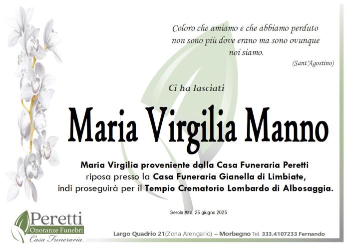 giuseppina pasina necrologio