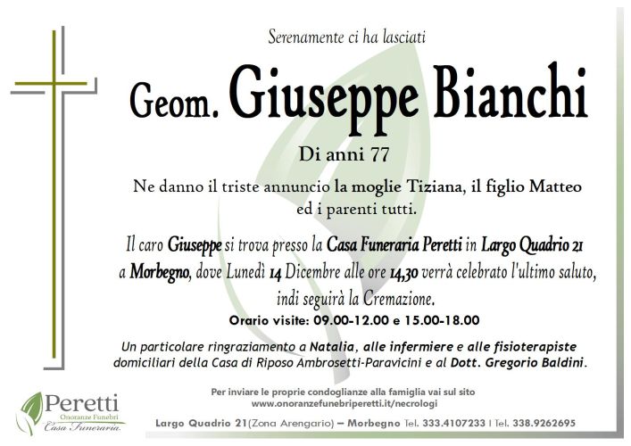 giuseppina pasina necrologio