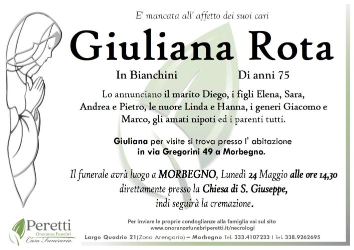 giuseppina pasina necrologio