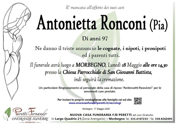 giuseppina pasina necrologio