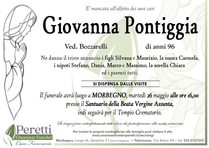 giuseppina pasina necrologio