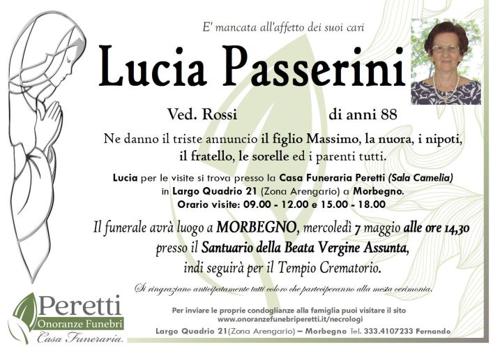 giuseppina pasina necrologio