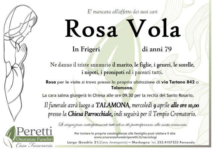 giuseppina pasina necrologio