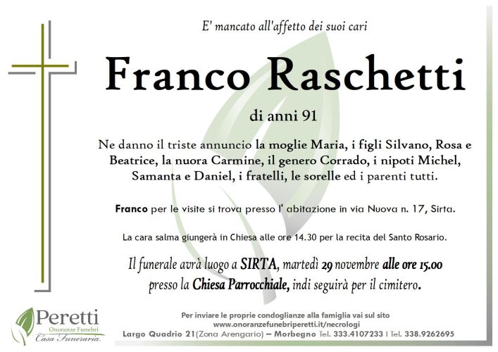 giuseppina pasina necrologio