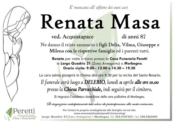 giuseppina pasina necrologio