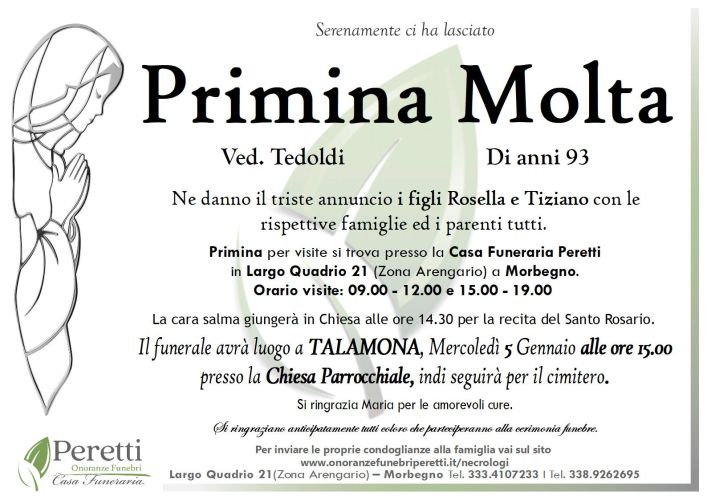 giuseppina pasina necrologio