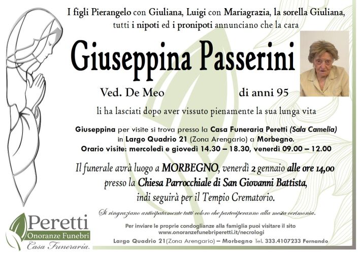 giuseppina pasina necrologio