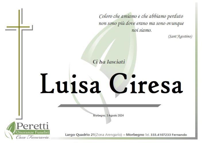 giuseppina pasina necrologio