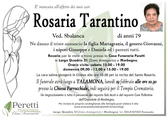 giuseppina pasina necrologio