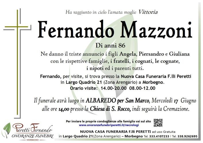 fernando mazzoni necrologio