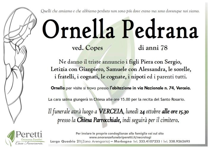 giuseppina pasina necrologio