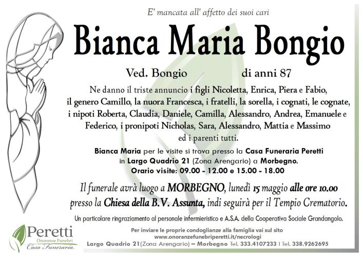 giuseppina pasina necrologio