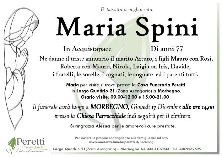 giuseppina pasina necrologio