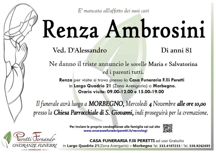 renza ambrosini necrologio