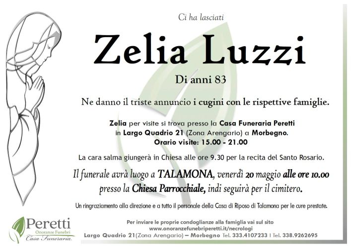 giuseppina pasina necrologio