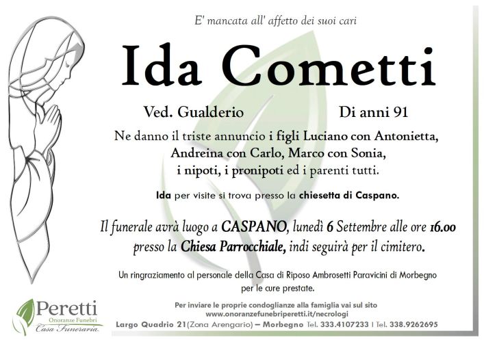 giuseppina pasina necrologio