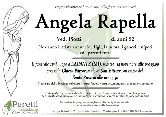 giuseppina pasina necrologio