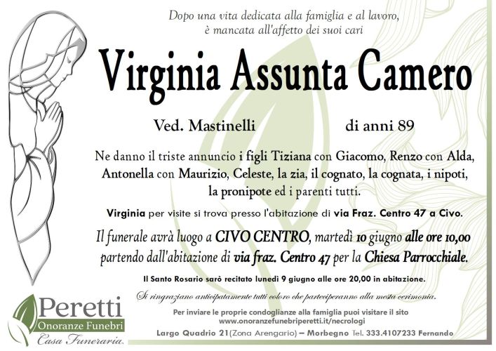 giuseppina pasina necrologio