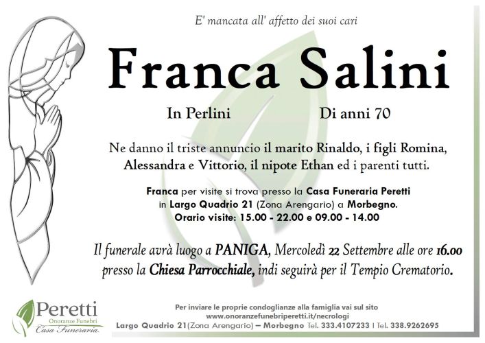 franca perlini necrologio