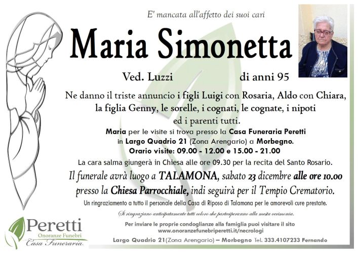 giuseppina pasina necrologio