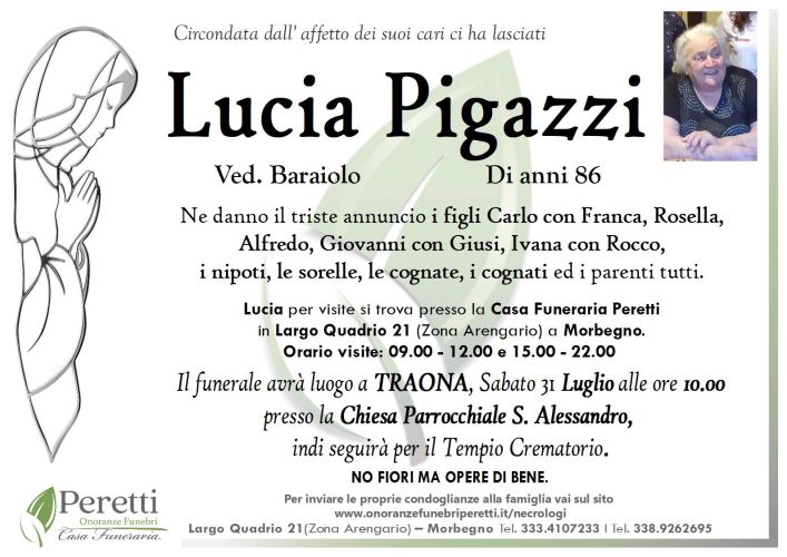 giuseppina pasina necrologio