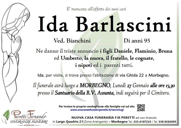 ida barlascini necrologio
