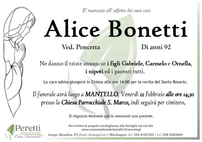 giuseppina pasina necrologio