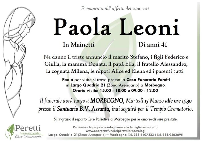 giuseppina pasina necrologio