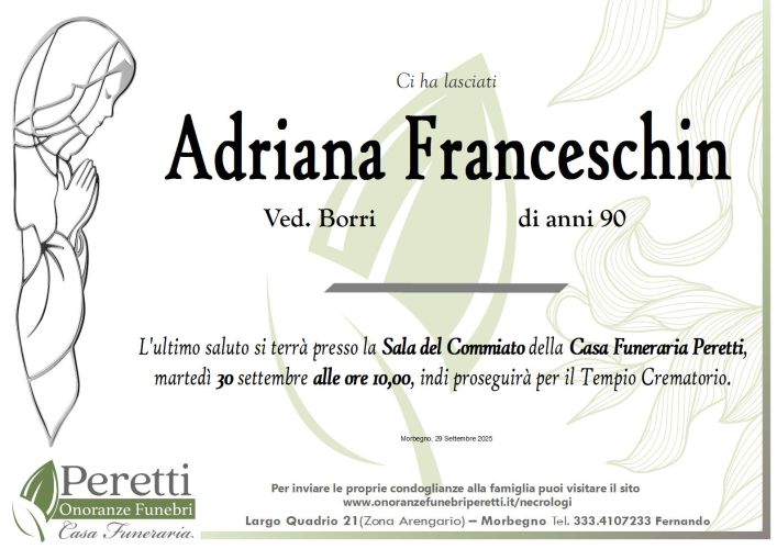 giuseppina pasina necrologio