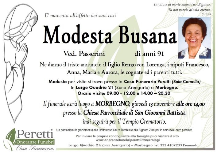 giuseppina pasina necrologio