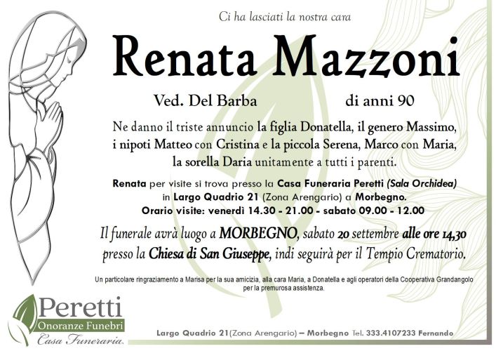 giuseppina pasina necrologio